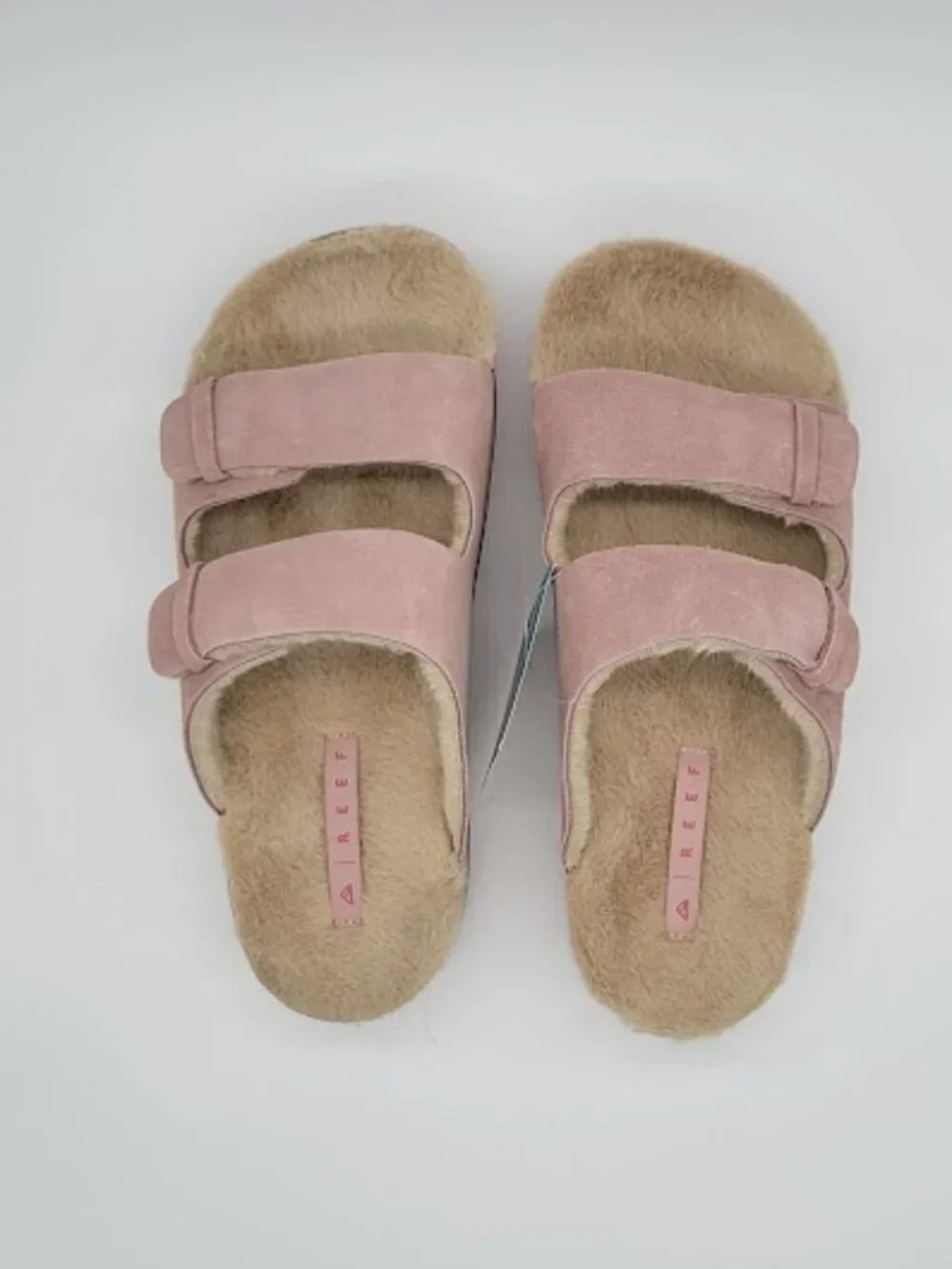 REEF Ojai Ciara Women’s pale mauve Suede Platform Slide Sandals Size 7 NWOB